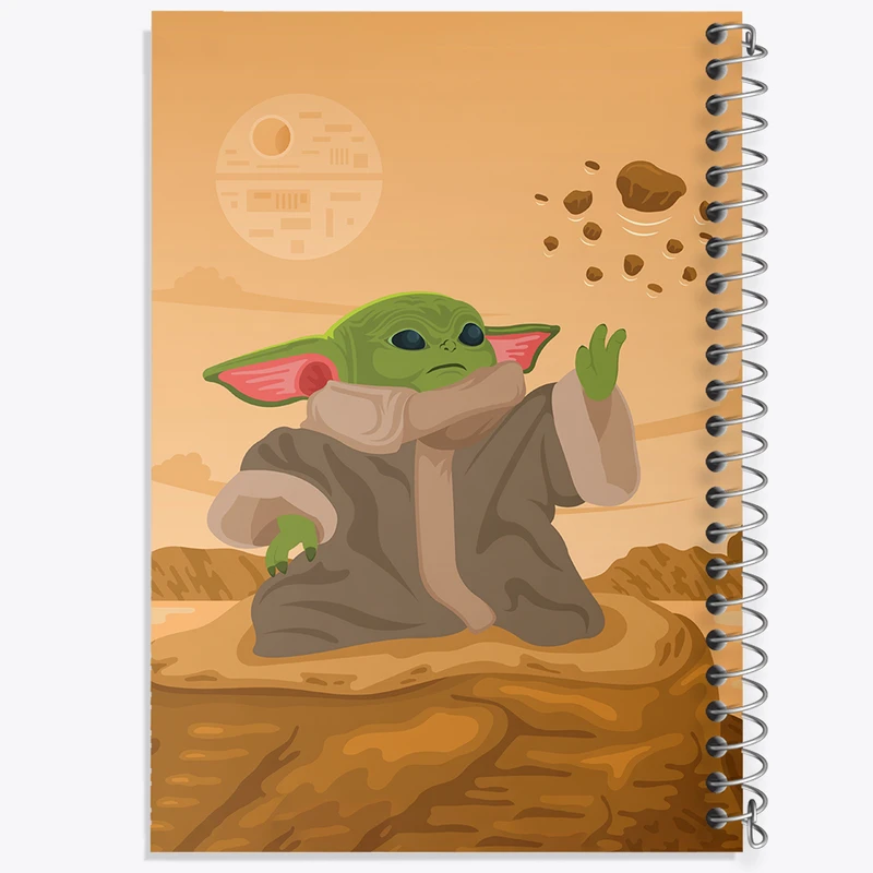 دفتر مشق 100 برگ خندالو طرح بیبی یودا کد F3586