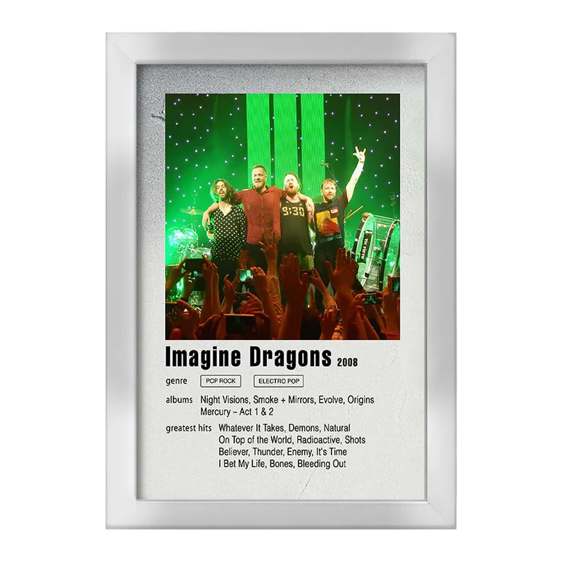 تابلو خندالو طرح ایمجین درگنز (Imagine Dragons)   کد F11236
