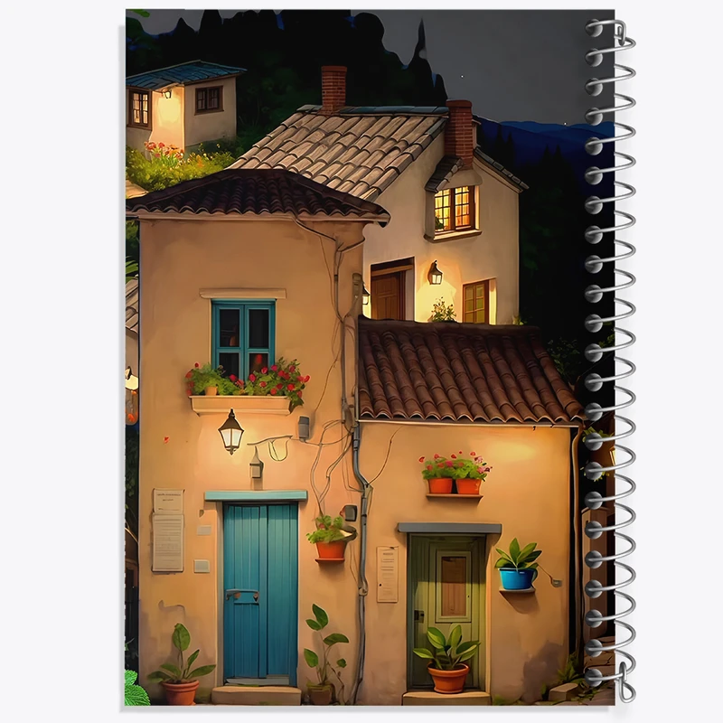 دفتر مشق 100 برگ خندالو طرح خانه روستایی کد F10721