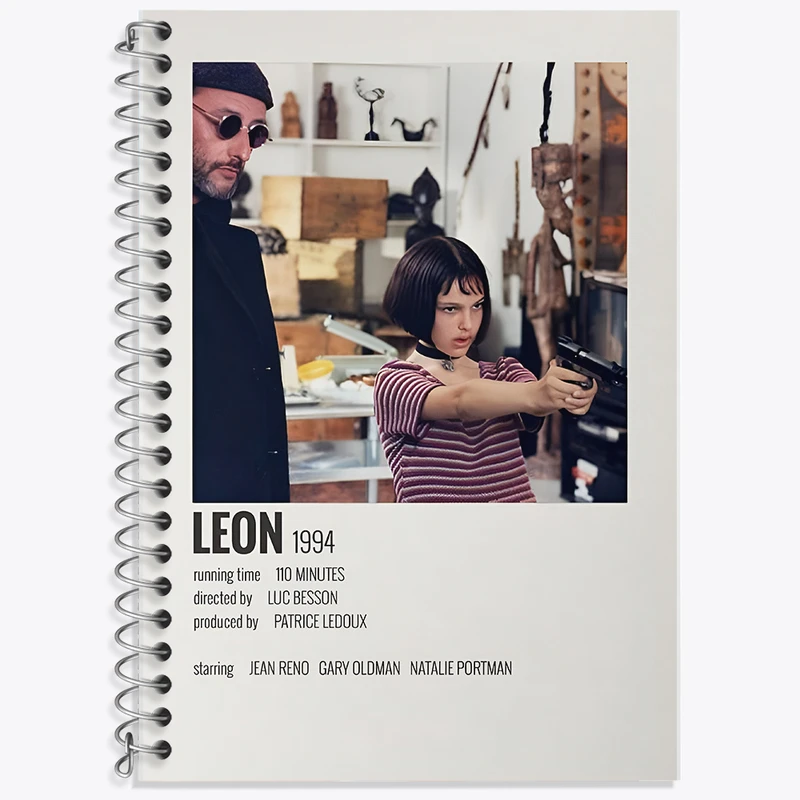 دفتر زبان دوخط 50 برگ خندالو طرح لئون و ماتیلدا کد F13360