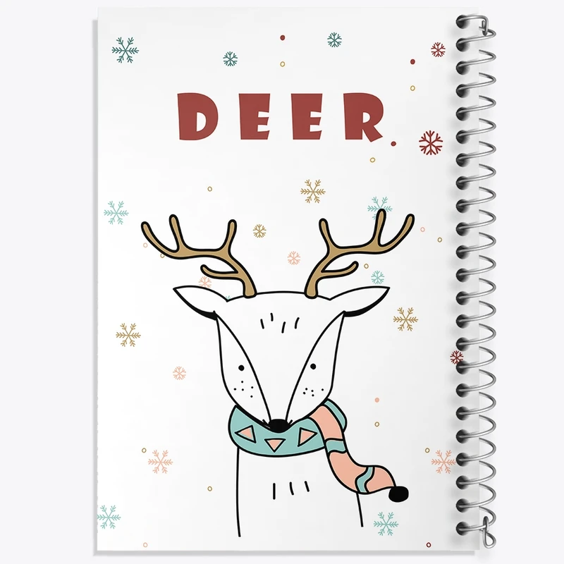 دفتر طراحی 50 برگ خندالو طرح گوزن کیوت کد N2532