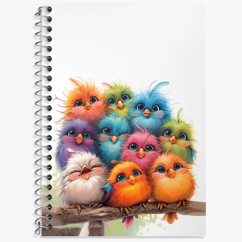 دفتر نت موسیقی 50 برگ خندالو طرح پرنده های رنگی کد N7058