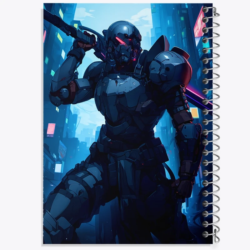 دفتر طراحی 50 برگ خندالو طرح ربات جنگجو کد N1990