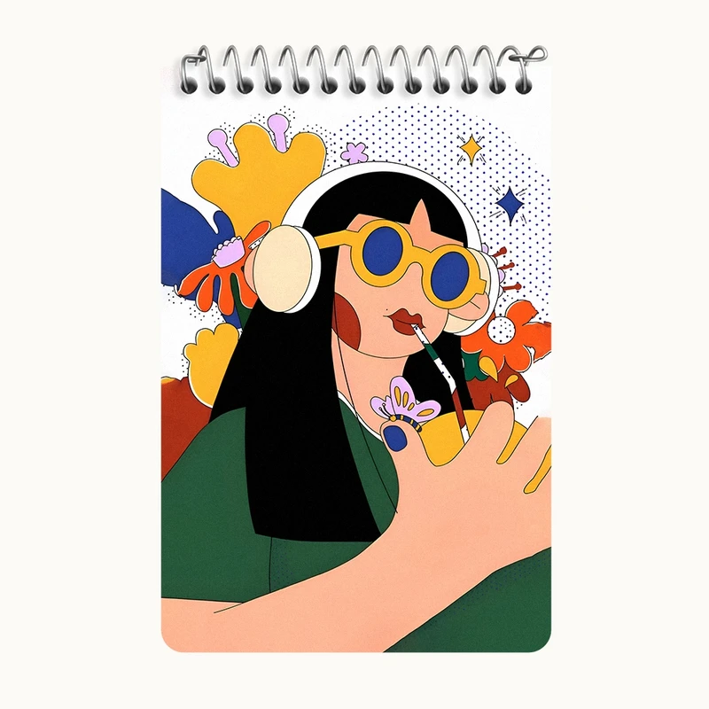 دفتر یادداشت 50 برگ خندالو طرح دخترانه کد F10524