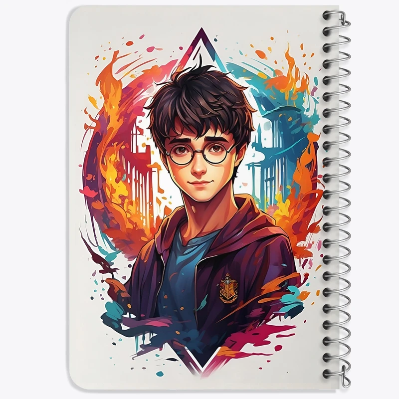 دفتر یادداشت 50 برگ خندالو طرح هری پاتر (Harry Potter) کد F4352