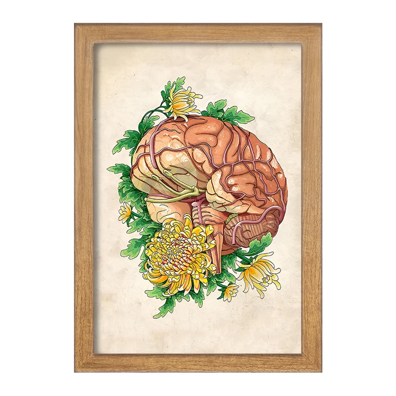 تابلو خندالو طرح آناتومی مغز (Brain Anatomy) کد F13997