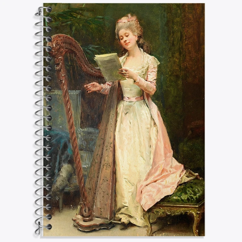 دفتر زبان 50 برگ خندالو مدل سه خط طرح نقاشی تمرین اثر رایموندو د مادرازو و گرتا کد F12415