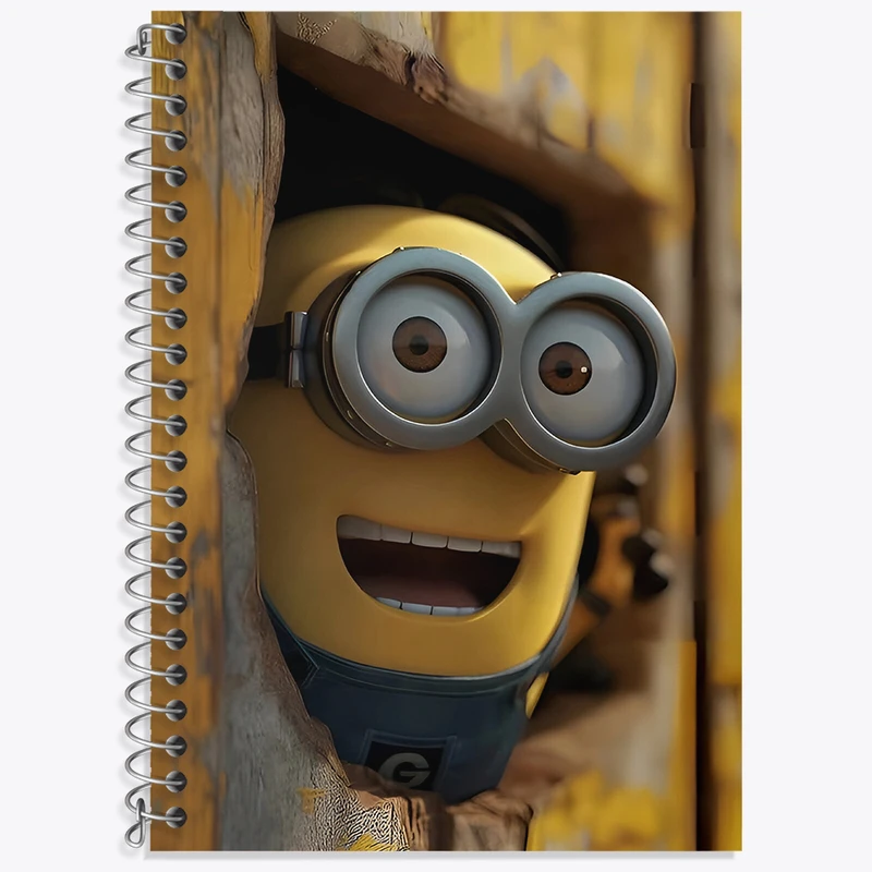 دفتر زبان دوخط 50 برگ خندالو طرح مینیون ها (Minions) کد F4258