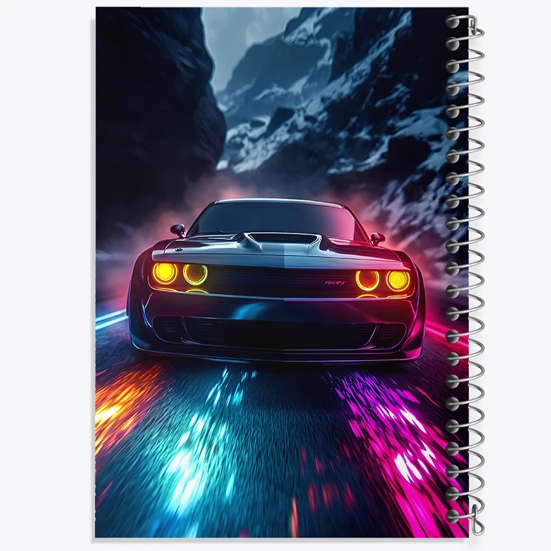دفتر ژورنال نویسی 50 برگ خندالو مدل نقطه ای طرح ماشین اسپرت کد F4330