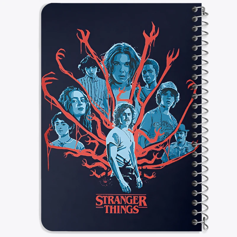 دفتر یادداشت 50 برگ خندالو طرح استرنجر تینگز (Stranger Things) کد F10163