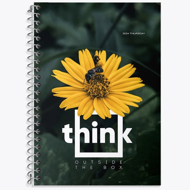 دفتر زبان 50 برگ خندالو مدل سه خط طرح Think Outside The Box کد F13650
