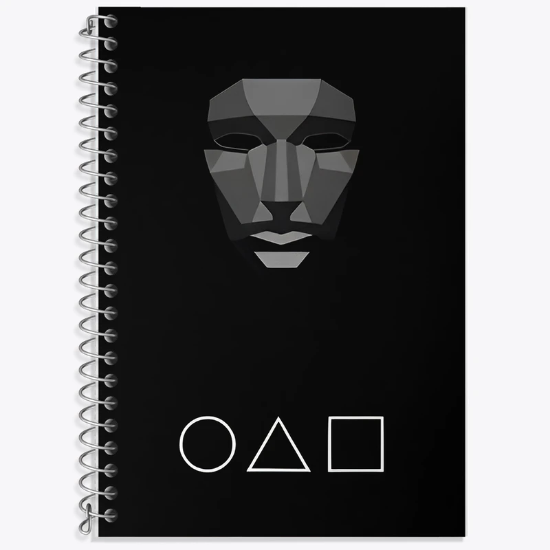 دفتر زبان 50 برگ خندالو مدل دو خط طرح بازی مرکب (Squid Game) کد F11867