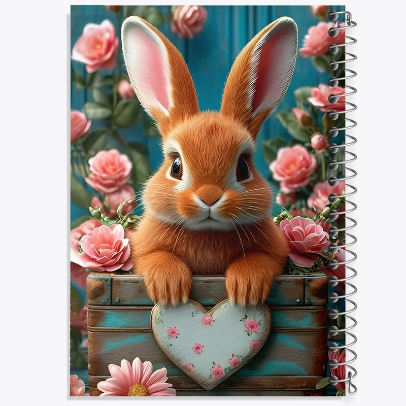 دفتر شطرنجی 50 برگ خندالو طرح خرگوش بامزه کد F12785