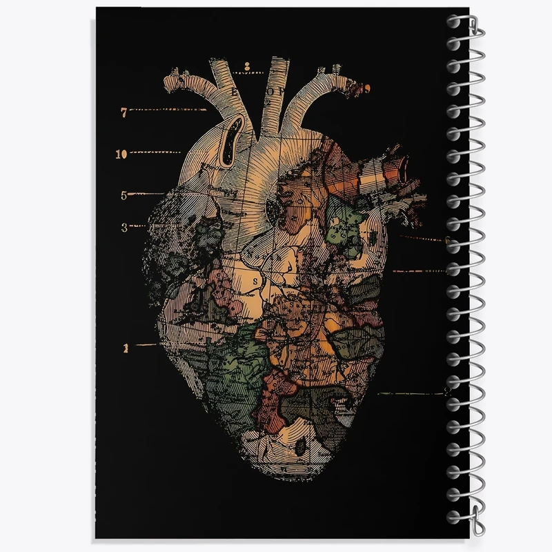 دفتر لیست خرید 50 برگ خندالو طرح قلب نقشه ای کد F10550