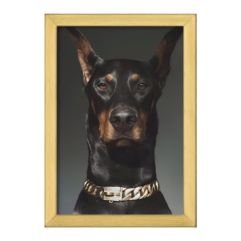 تابلو خندالو طرح سگ دوبرمن (Dobermann) کد F13638