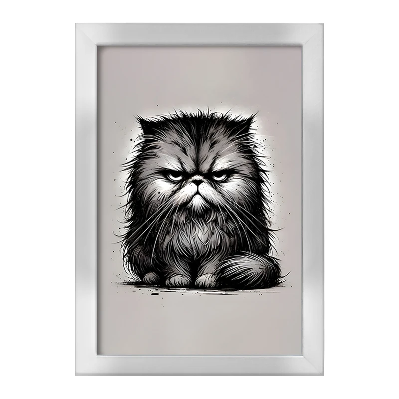 تابلو خندالو طرح گربه عصبانی کد F11836