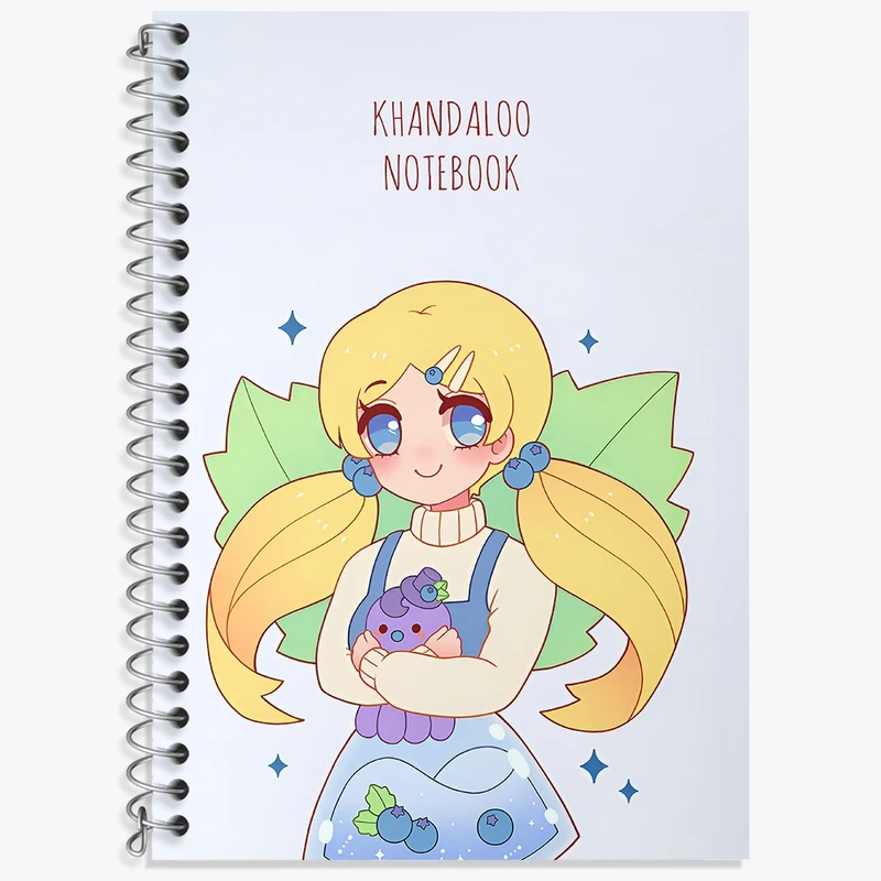 دفتر زبان 50 برگ خندالو مدل سه خط طرح دخترانه فانتزی کد N8931