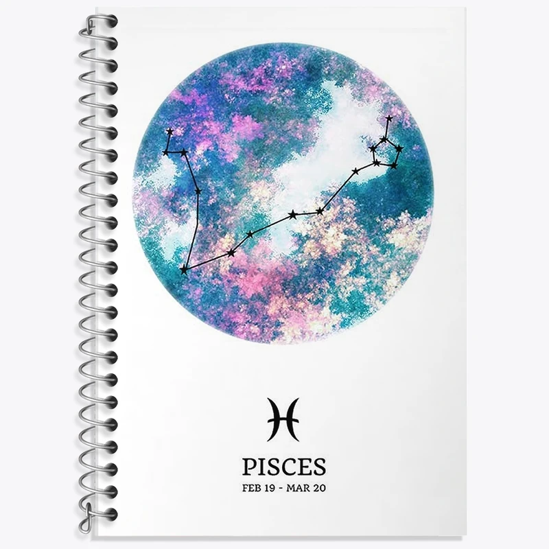 دفتر زبان 50 برگ خندالو مدل سه خط طرح ماه تولد اسفند کد F11377