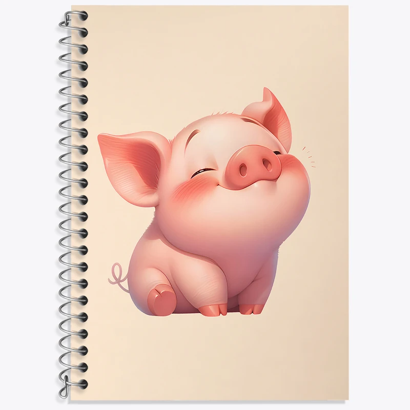 دفتر زبان 50 برگ خندالو طرح خوک بامزه کد N6499