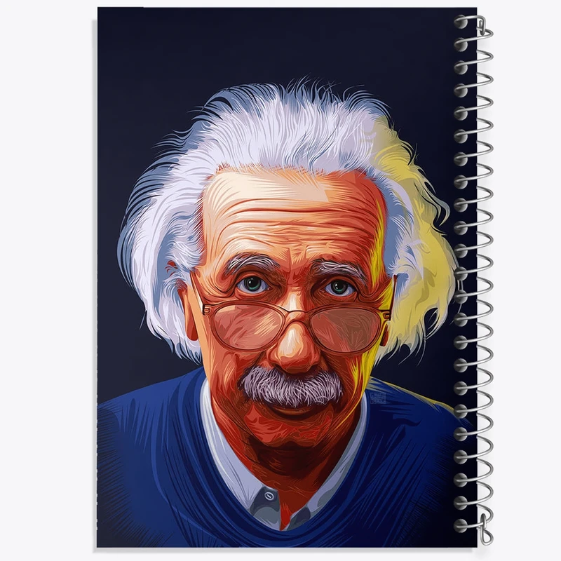 دفتر ژورنال نویسی 50 برگ خندالو مدل نقطه ای طرح آلبرت اینشتین (Albert Einstein) کد N8307