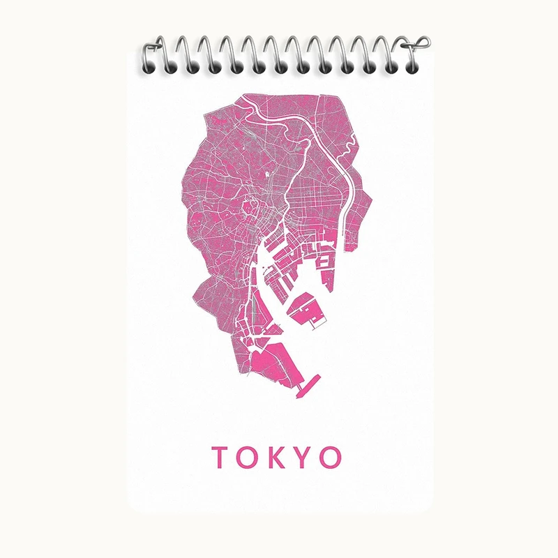 دفتر یادداشت 50 برگ خندالو طرح نقشه توکیو کد F11962