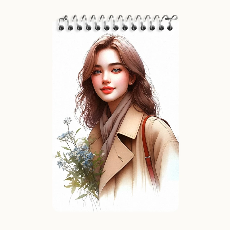 دفتر یادداشت 50 برگ خندالو طرح دخترانه کد F6173