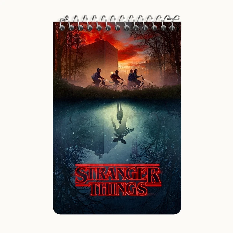 دفتر یادداشت 50 برگ خندالو طرح استرنجر تینگز (Stranger Things) کد F10170