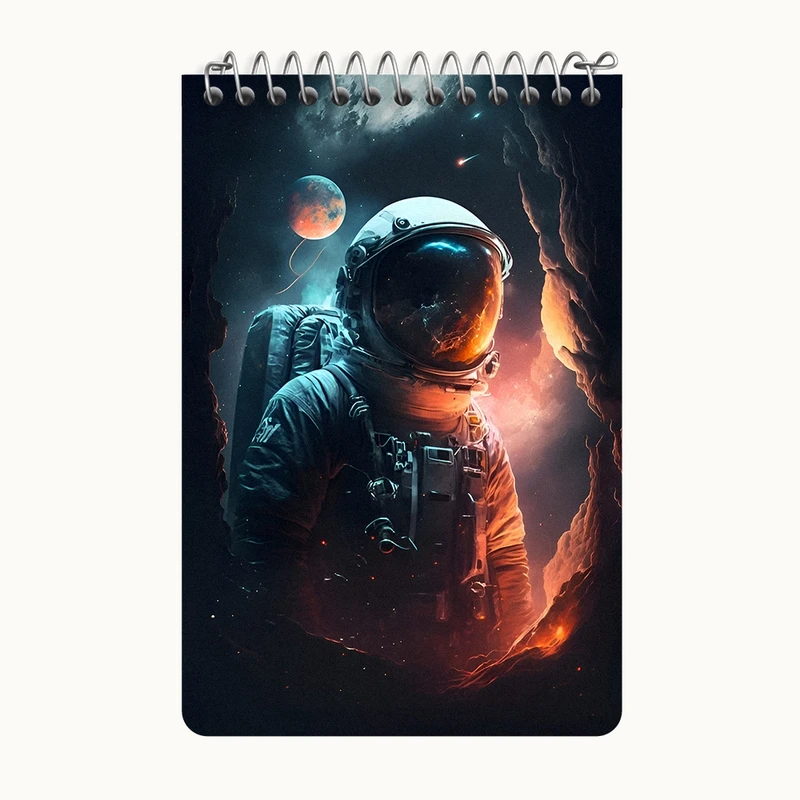 دفتر یادداشت 50 برگ خندالو طرح فضانورد کد F11992