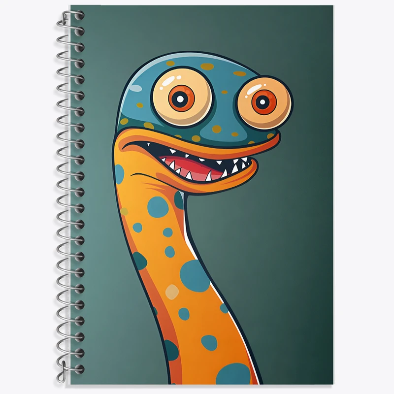 دفتر زبان 50 برگ خندالو مدل دو خط طرح هیولا کد F10521