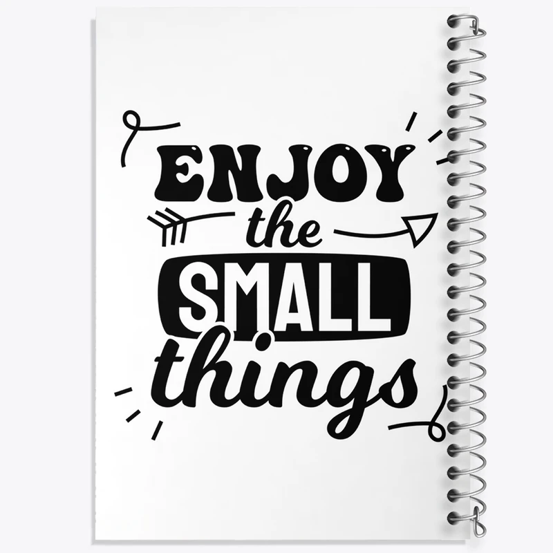دفتر طراحی 50 برگ خندالو طرح Enjoy The Small Things کد F1063