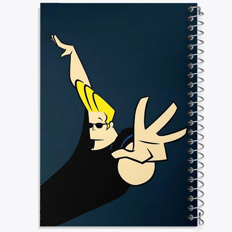 دفتر ژورنال نویسی 50 برگ خندالو مدل نقطه ای طرح جانی براوو (Johnny Bravo) کد F8865