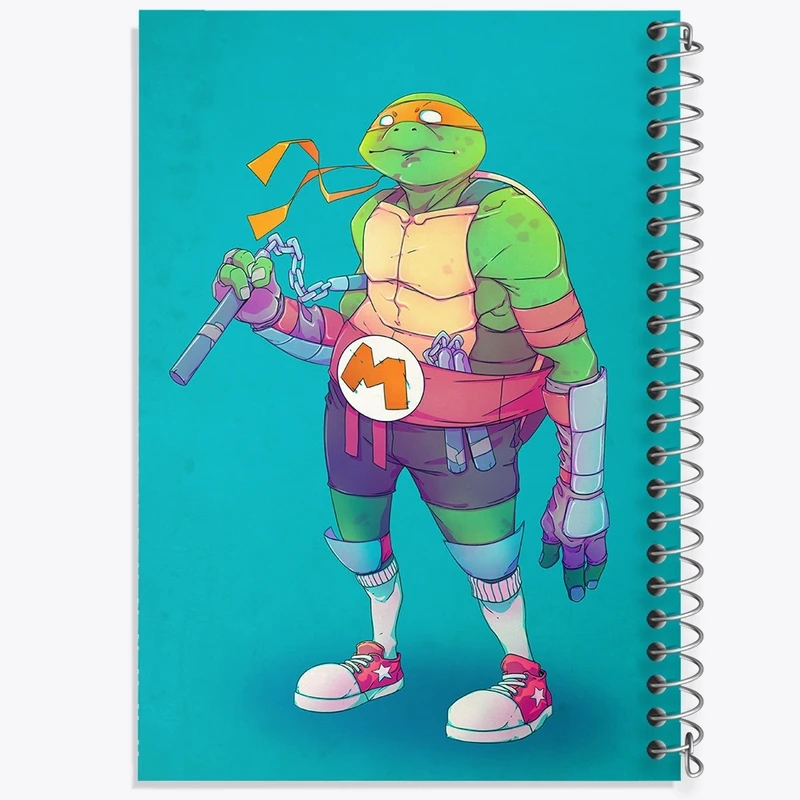 دفتر طراحی 50 برگ خندالو طرح لاکپشت های نینجا کد F217