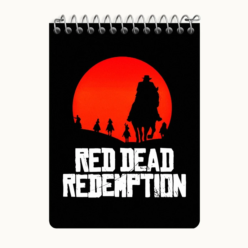 دفتر یادداشت 50 برگ خندالو طرح رد دد (Red Dead) کد N9342