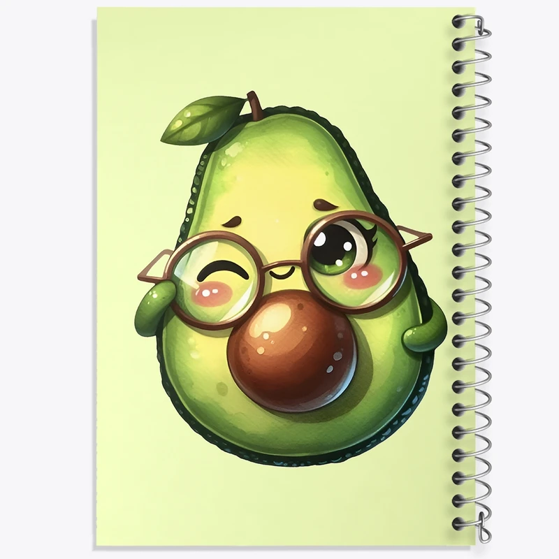 دفتر طراحی 50 برگ خندالو طرح آووکادو بامزه کد N4337