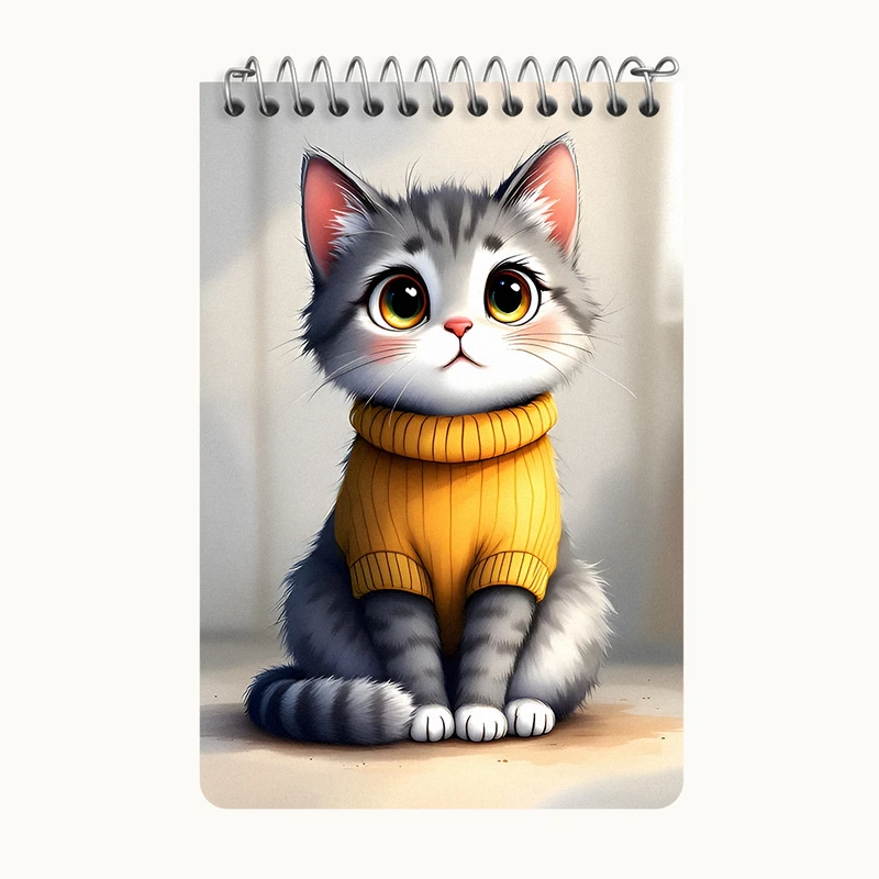 دفتر یادداشت 50 برگ خندالو طرح گربه کد F12077