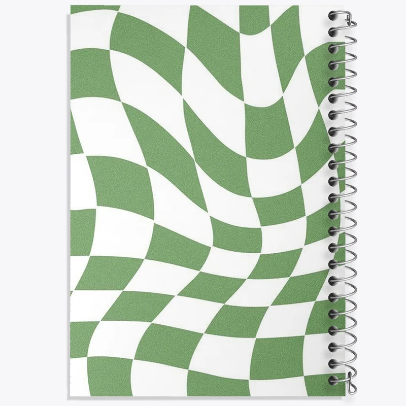 دفتر طراحی 50 برگ خندالو طرح چهارخونه سبز کد N2752