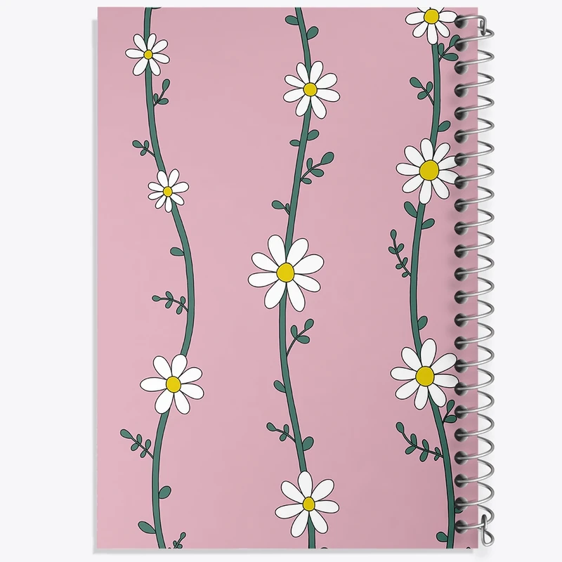 دفتر شطرنجی 50 برگ خندالو طرح گل گلی کد N6823