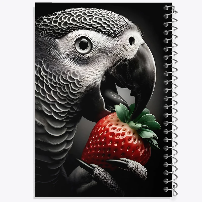 دفتر نقاشی 50 برگ خندالو طرح کاسکو (Grey parrot) کد F11998