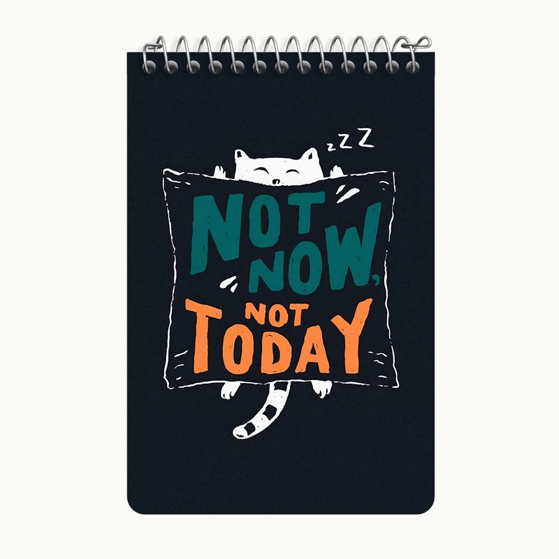دفتر یادداشت 50 برگ خندالو طرح Not Now Not Today کد F11037