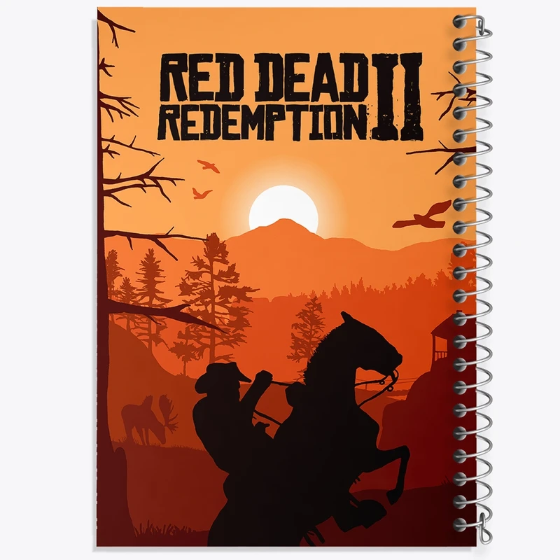 دفتر طراحی 50 برگ خندالو طرح رد دد (Red Dead) کد N9354
