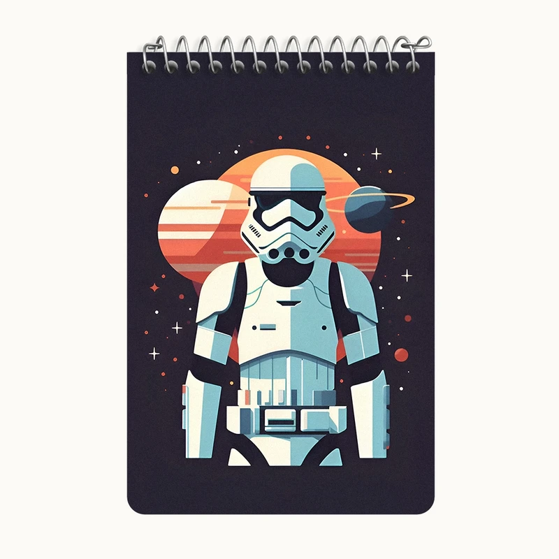 دفتر یادداشت 50 برگ خندالو طرح جنگ ستارگان (Star Wars) کد F8090