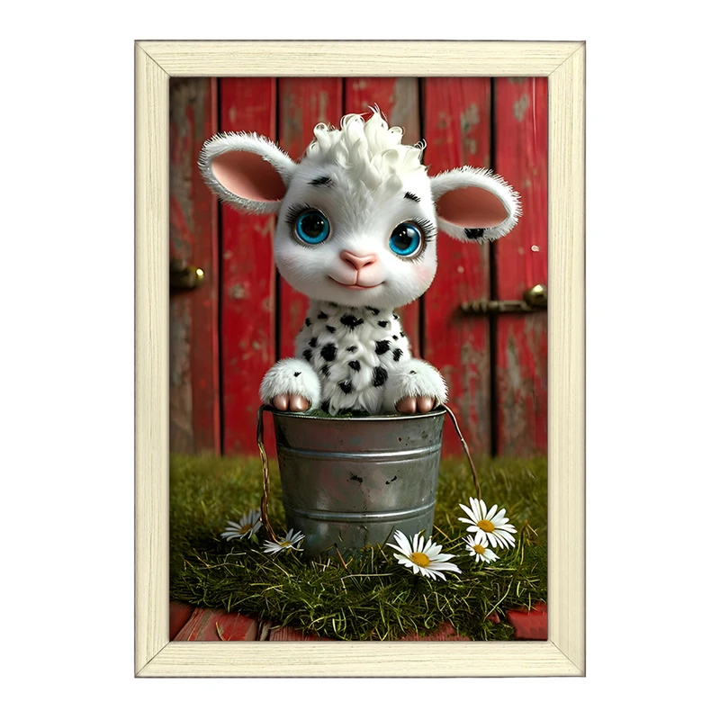 تابلو خندالو طرح گوسفند کیوت کد F12801