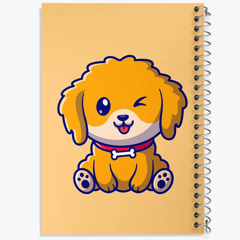 دفتر طراحی 50 برگ خندالو طرح  حیوانات بامزه سگ کد 25423