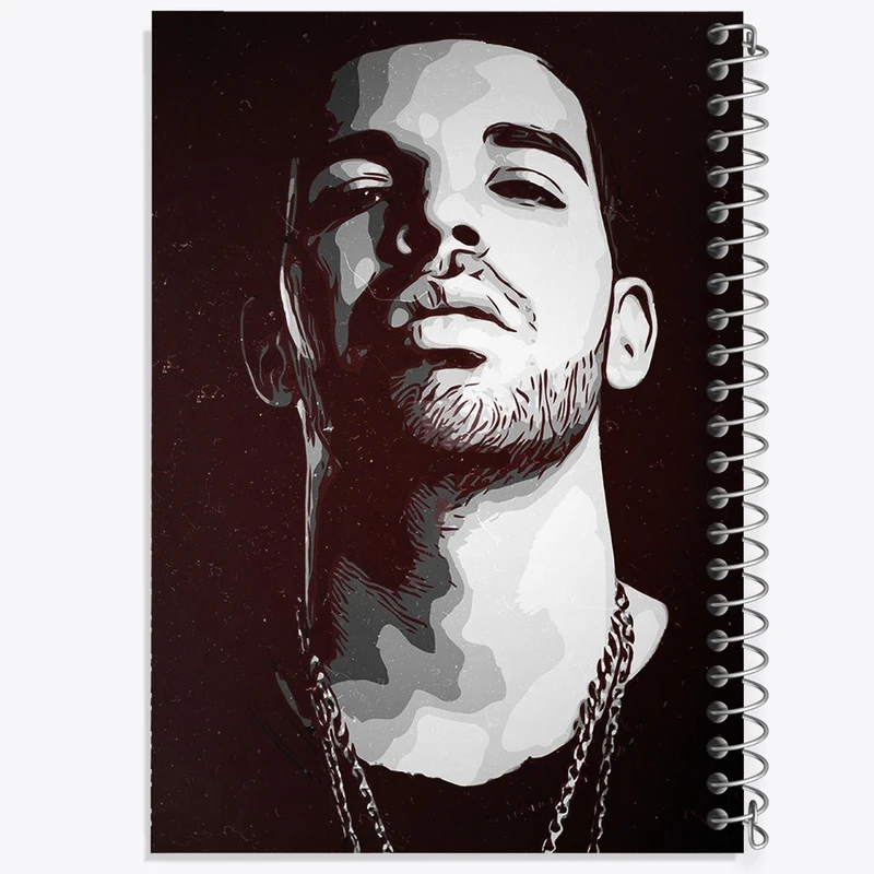 دفتر طراحی 50 برگ خندالو طرح دریک (drake) کد F1793