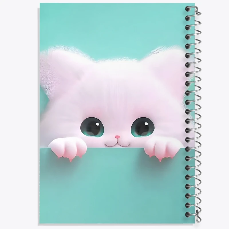 دفتر طراحی 50 برگ خندالو طرح گربه کیوت کد N2719