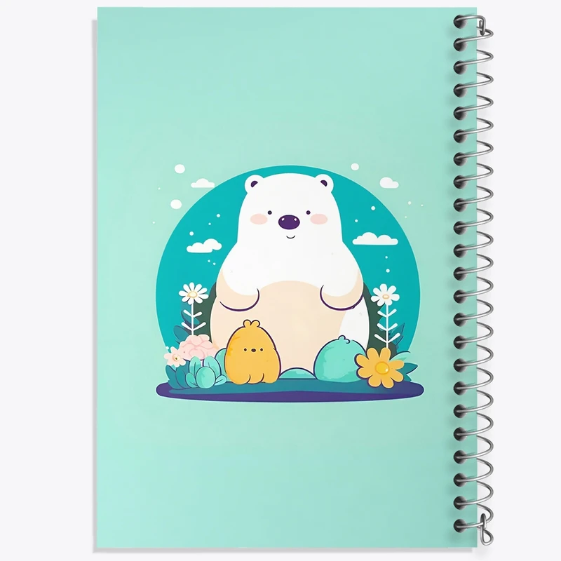 دفتر طراحی 50 برگ خندالو طرح خرس بامزه کد N2746