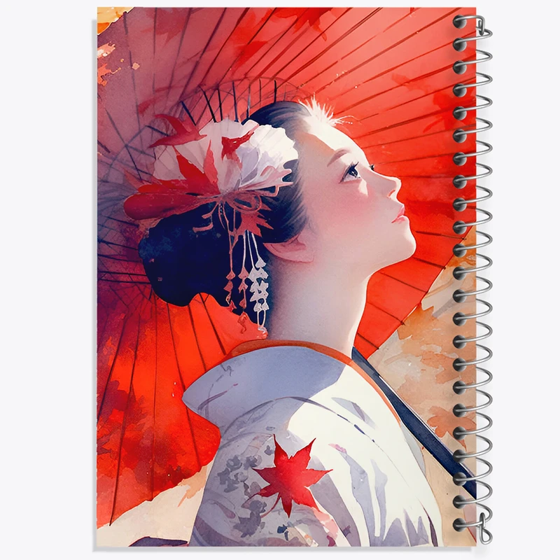 دفتر مشق 100 برگ خندالو طرح دختر ژاپنی کد F9209