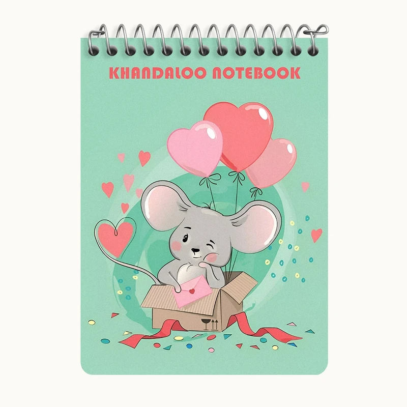 دفتر یادداشت 50 برگ خندالو طرح موش بامزه کد N6206