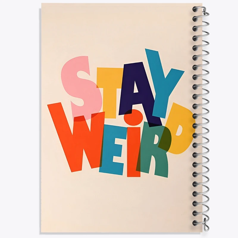 دفتر لیست خرید 50 برگ خندالو طرح Stay Weird کد F9754