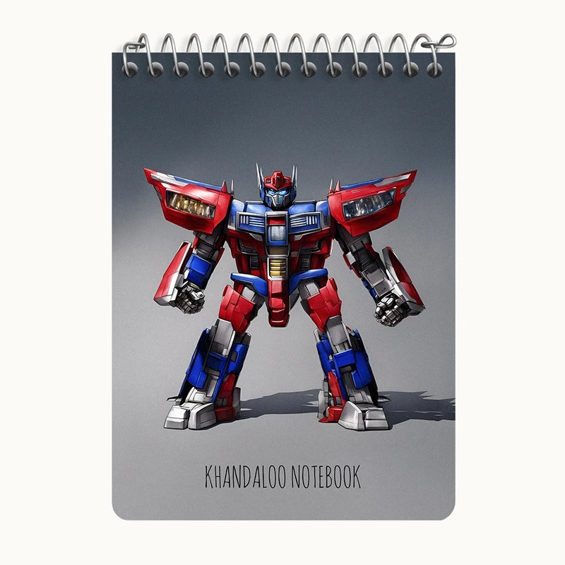 دفتر یادداشت 50 برگ خندالو طرح فیلم ترنسفورمرز (optimus prime) کد N8023